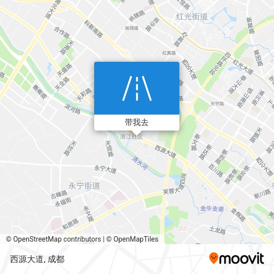西源大道地图
