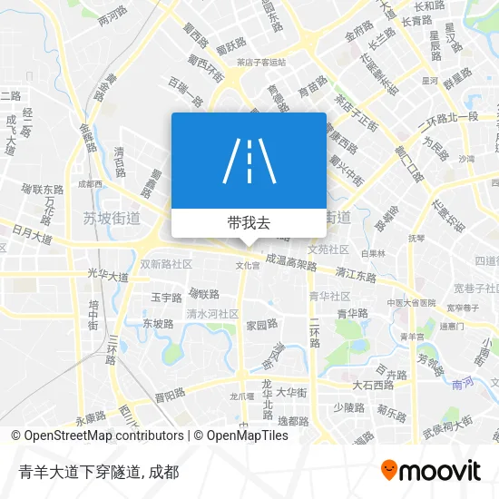 青羊大道下穿隧道地图