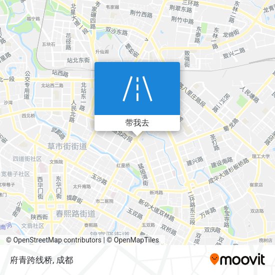 府青跨线桥地图