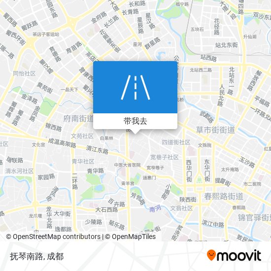 抚琴南路地图