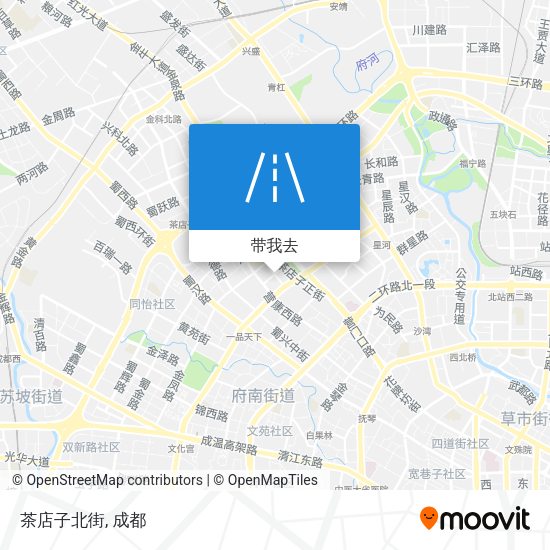 茶店子北街地图