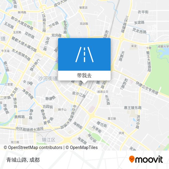 青城山路地图