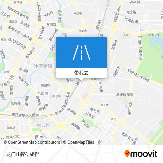 龙门山路‘地图