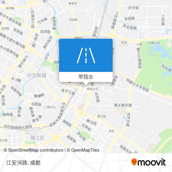 江安河路地图