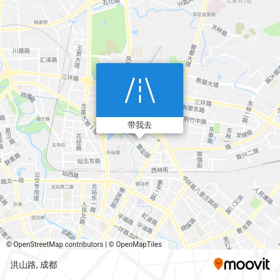 洪山路地图