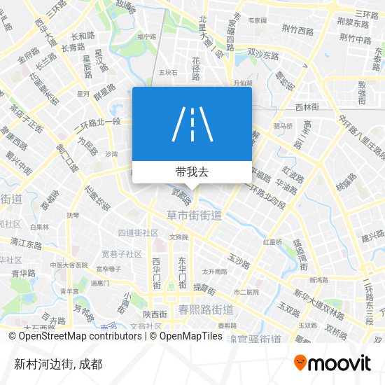 新村河边街地图