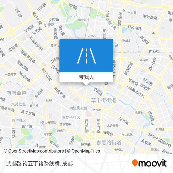 武都路跨五丁路跨线桥地图