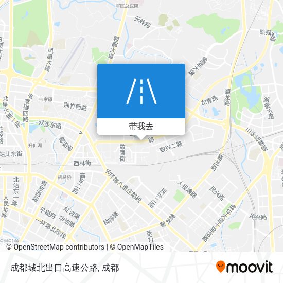 成都城北出口高速公路地图