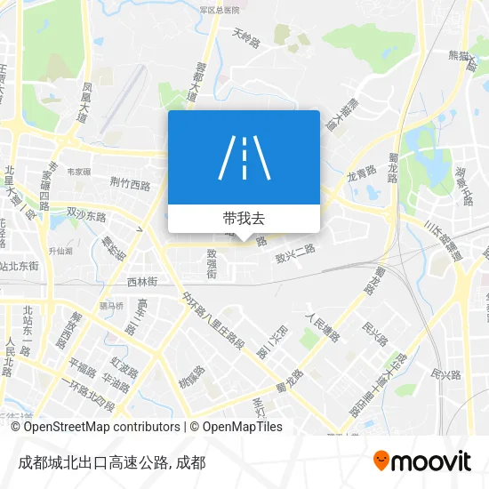 成都城北出口高速公路地图