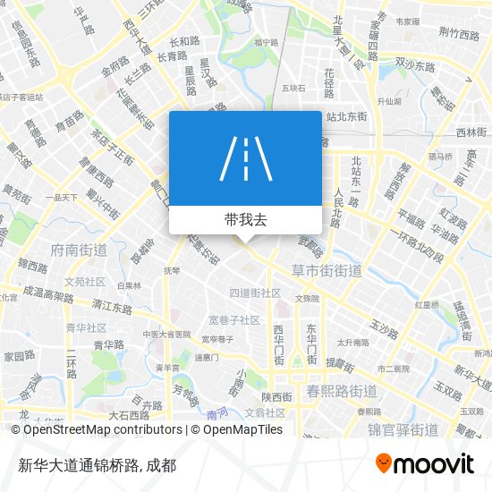 新华大道通锦桥路地图