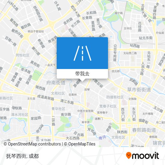 抚琴西街地图