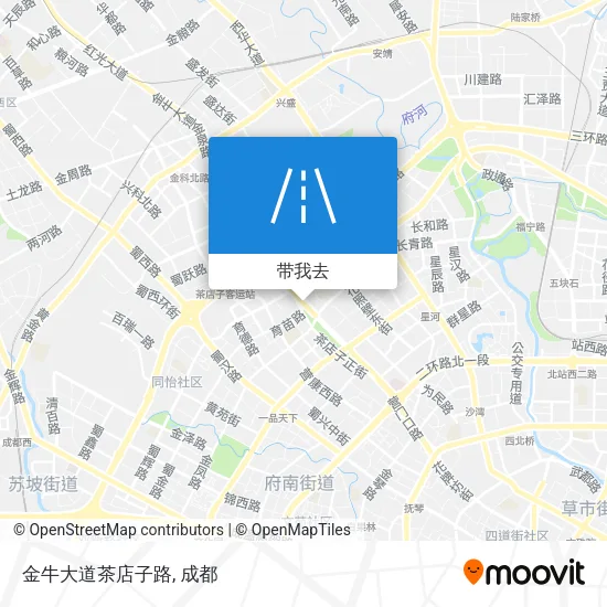 金牛大道茶店子路地图
