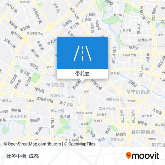 抚琴中街地图