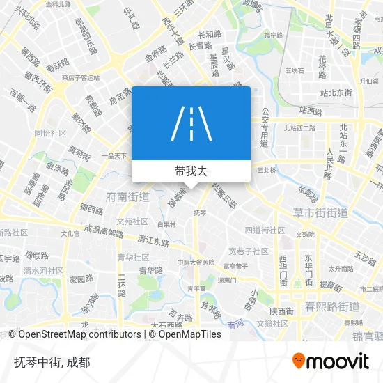 抚琴中街地图