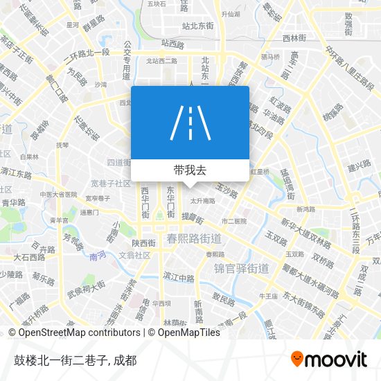 鼓楼北一街二巷子地图