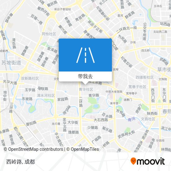 西岭路地图