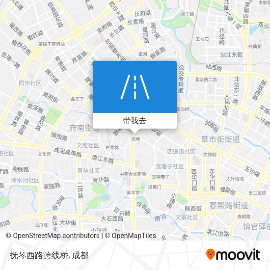 抚琴西路跨线桥地图