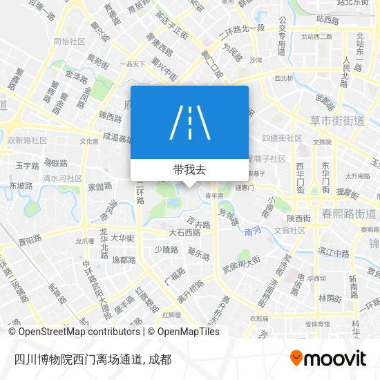 四川博物院西门离场通道地图