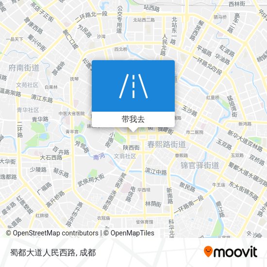 蜀都大道人民西路地图