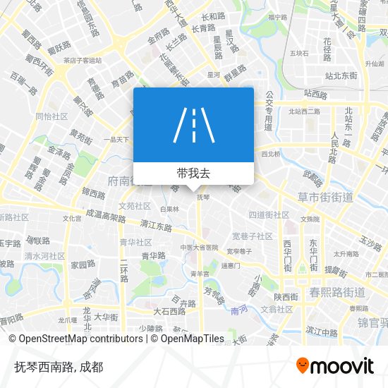 抚琴西南路地图