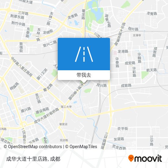 成华大道十里店路地图