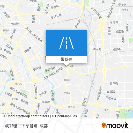 成都理工下穿隧道地图