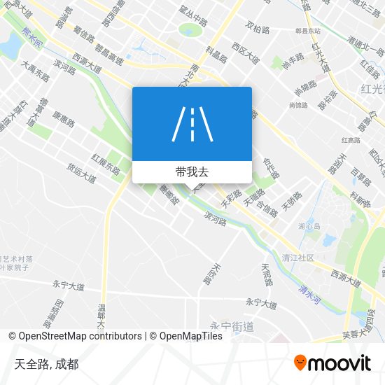 天全路地图