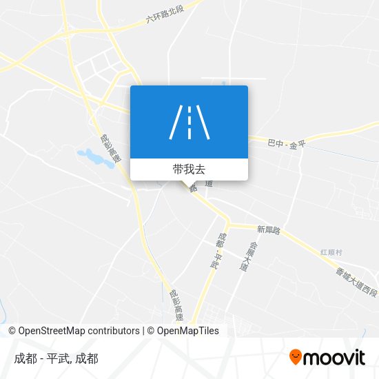 成都 - 平武地图