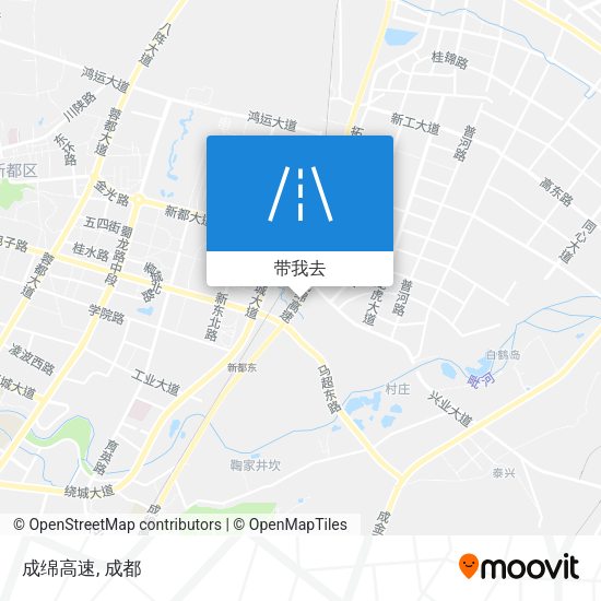 成绵高速地图