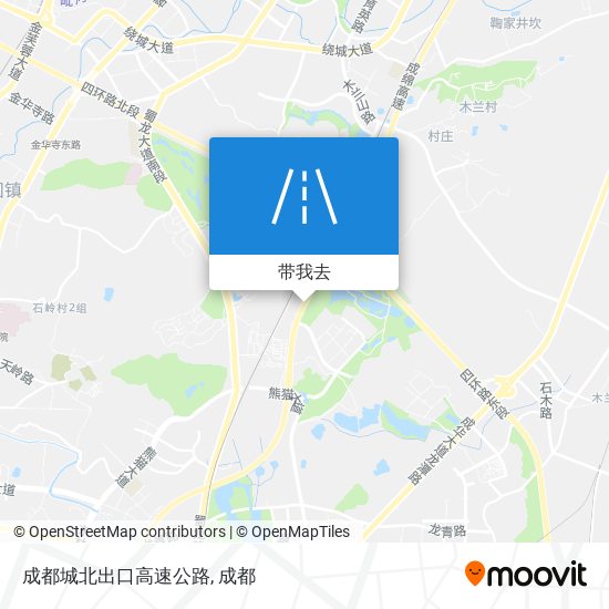 成都城北出口高速公路地图