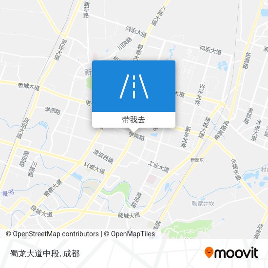 蜀龙大道中段地图