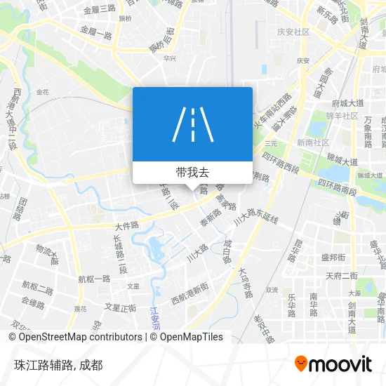 珠江路辅路地图