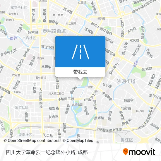 四川大学革命烈士纪念碑外小路地图