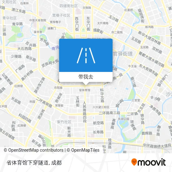 省体育馆下穿隧道地图