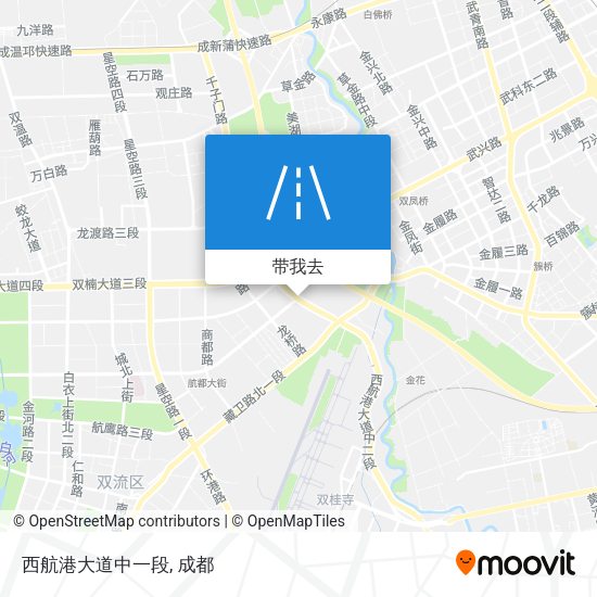 西航港大道中一段地图