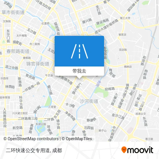 二环快速公交专用道地图