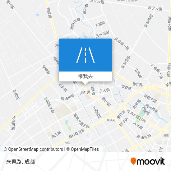 来凤路地图
