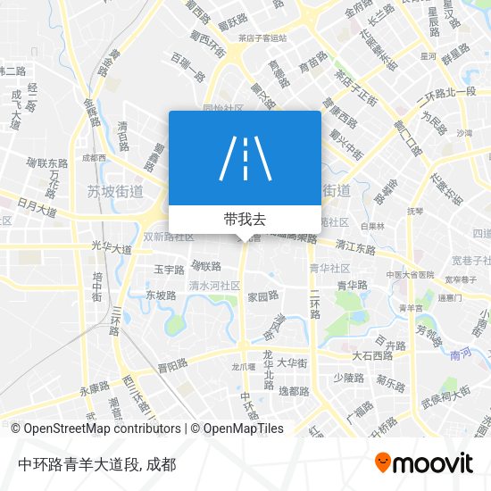 中环路青羊大道段地图