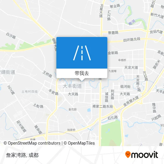 詹家湾路地图