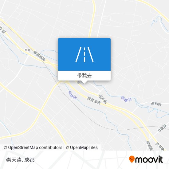 崇天路地图
