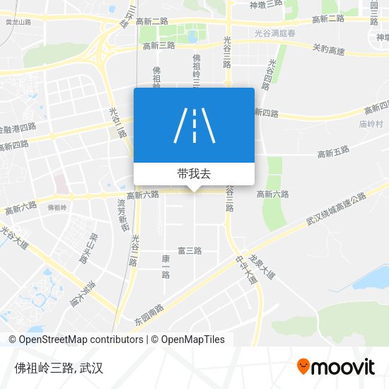 佛祖岭三路地图