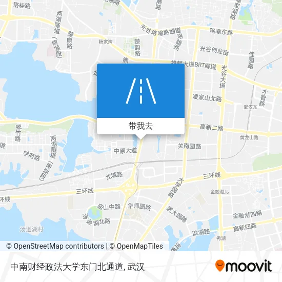 中南财经政法大学东门北通道地图
