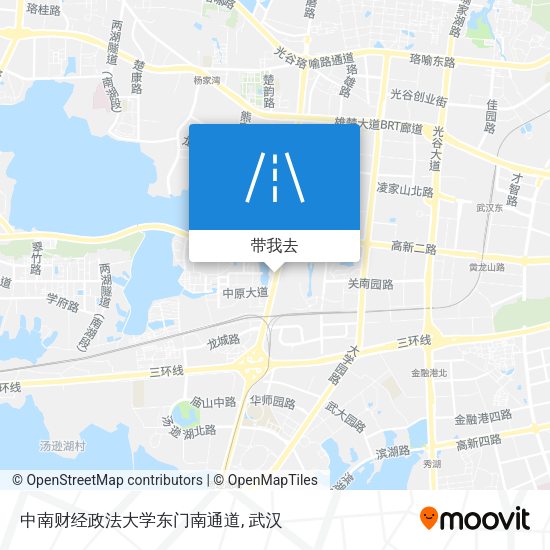 中南财经政法大学东门南通道地图