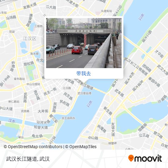 武汉长江隧道地图