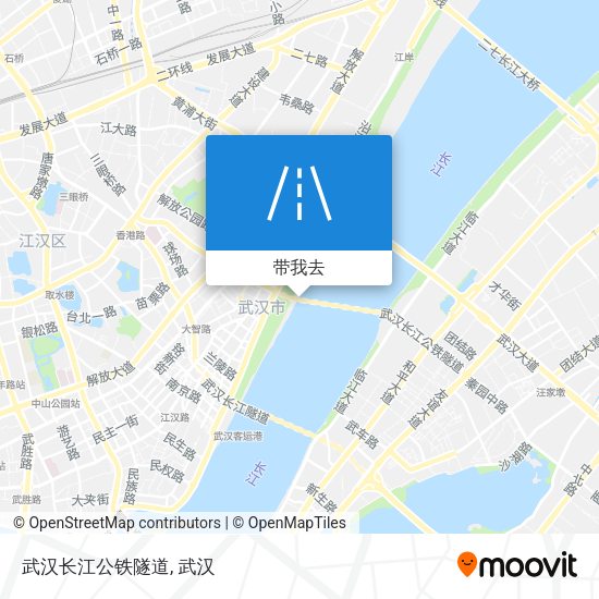 武汉长江公铁隧道地图