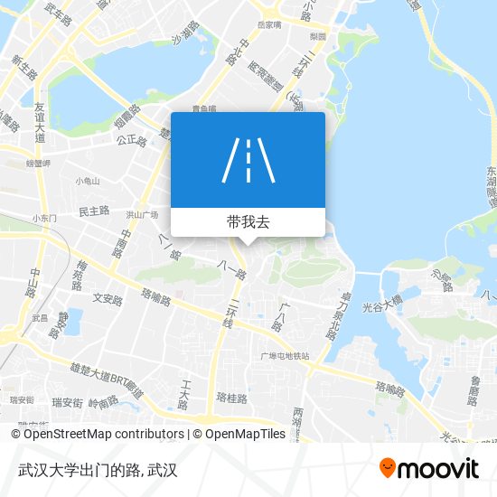 武汉大学出门的路地图