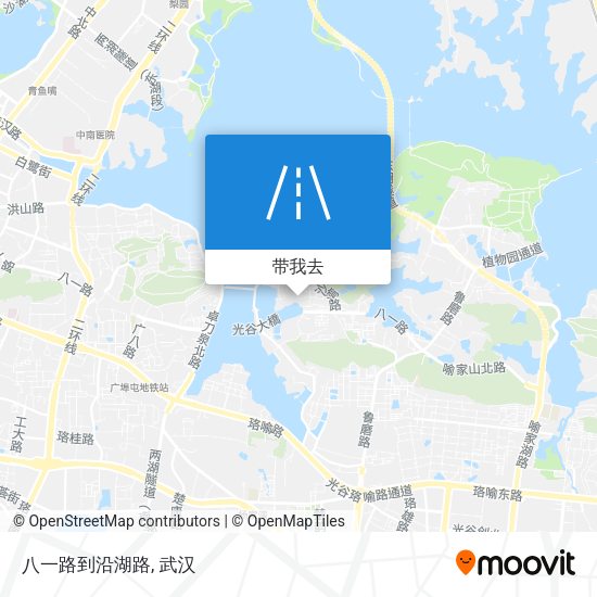 八一路到沿湖路地图