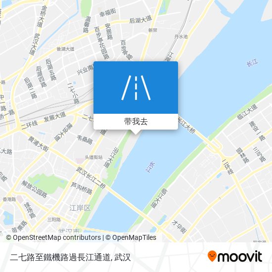二七路至鐵機路過長江通道地图