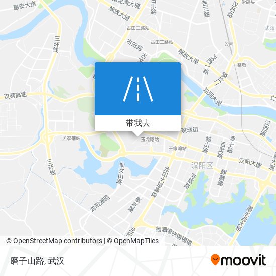 磨子山路地图