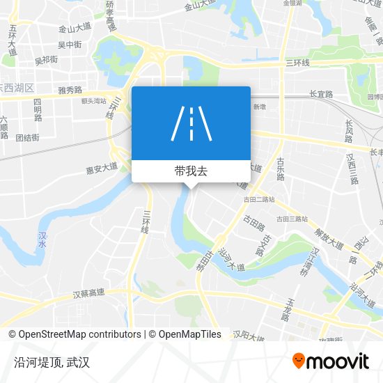 沿河堤顶地图